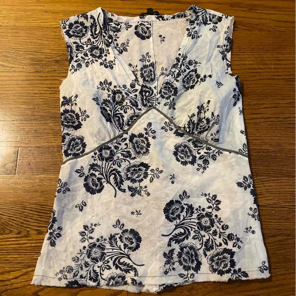Rozae Nichols Floral Print Sleeveless Blouse